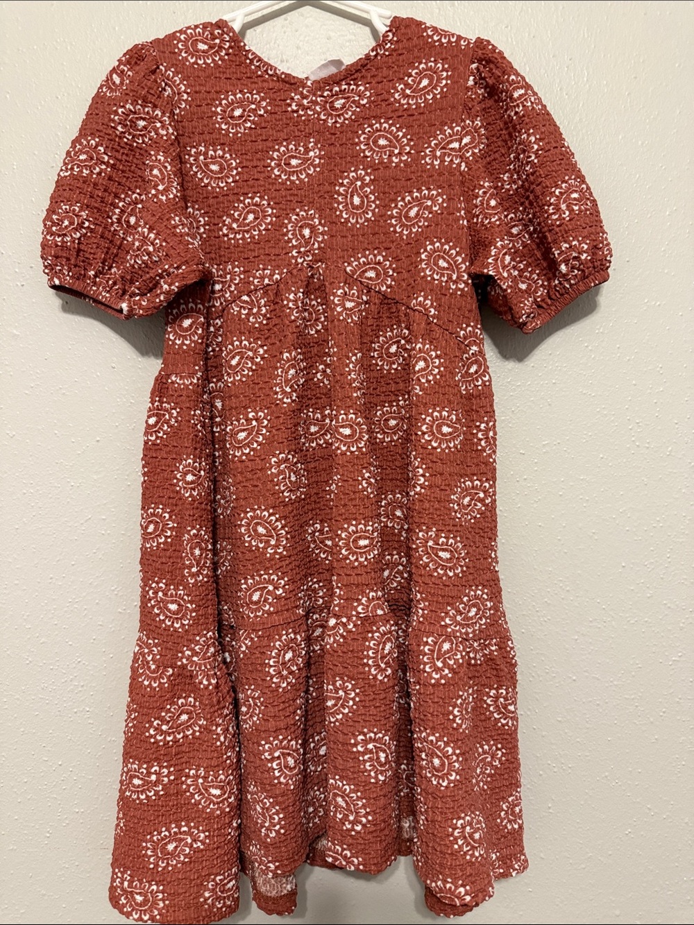 Zara Terracotta Paisley Print Dress